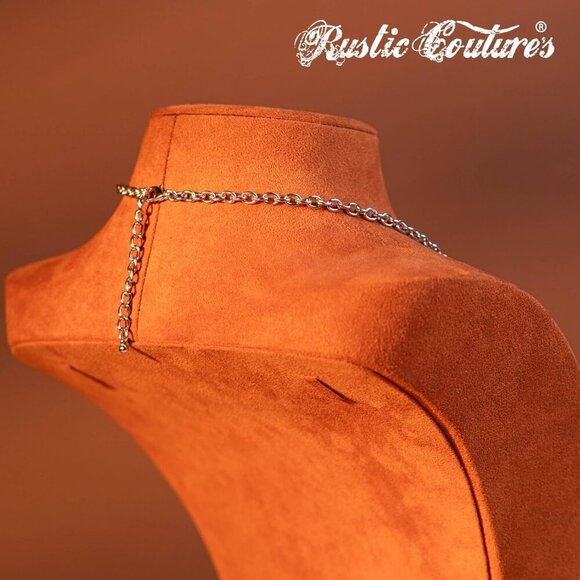 Rustic Couture's Western Necklace Earrings Jewelry Set for Women - Picture 5 of 7